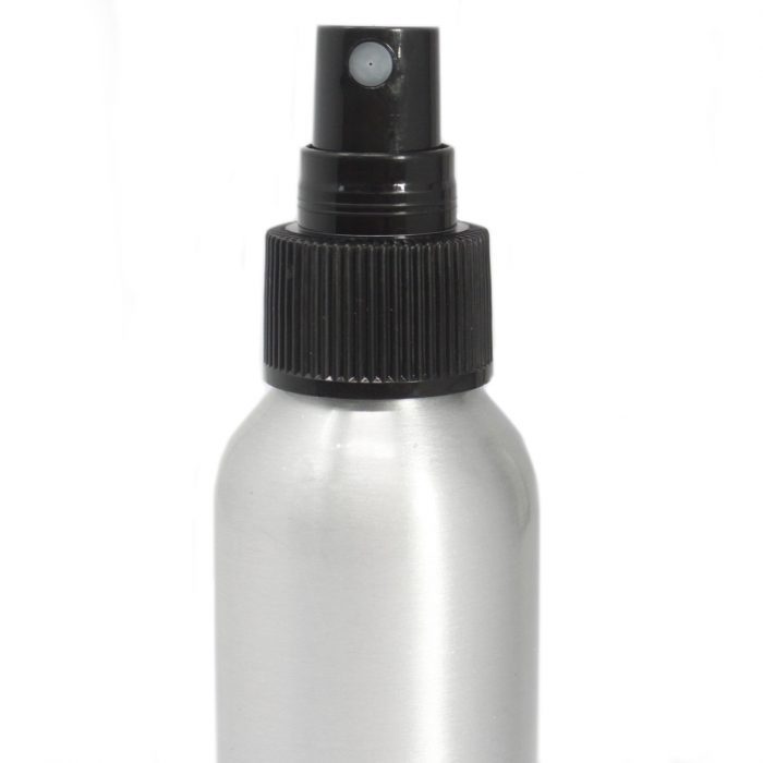 100ml Aluminium Bottle with Black Spray Top / 100ml Aluminium Bottle with Black Spray Top 1