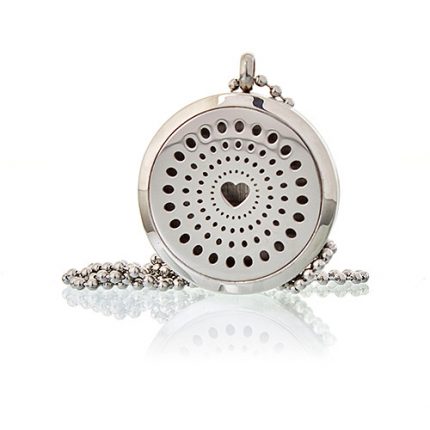 Diamonds Heart Aromatherapy Diffuser Necklace: Carry Your Favorite Scents Everywhere