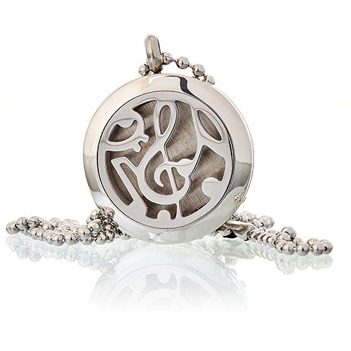 Music Notes Aromatherapy Diffuser Necklace - 25mm / Aromatherapy Diffuser Necklace Music Notes 25mm 2