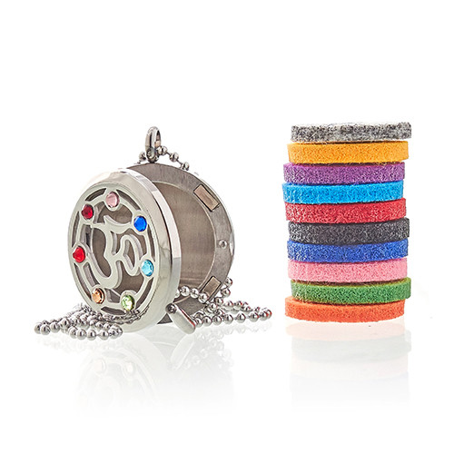 OM Chakra Aromatherapy Necklace - 30mm / Aromatherapy Jewellery Necklace OM Chakra 30mm 2