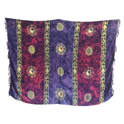 Bali Celtic Sarongs - Yin & Yang - Purple