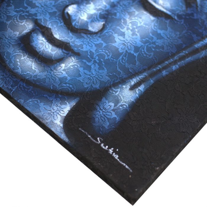 Blue Brocade Detail Buddha Painting / Buddah Painting Blue Brocade Detail 1