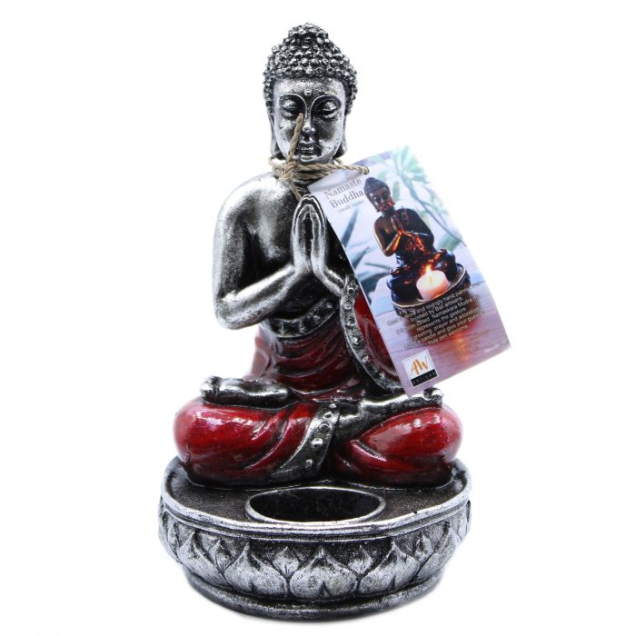 Buddha Candle Holder - Red - Medium / Buddha Candle Holder Red Medium 1