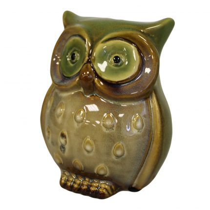Ceramic Owl Bank - Green