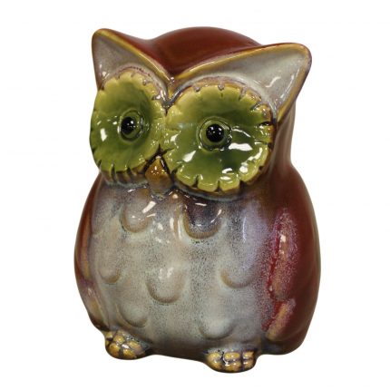 Ceramic Owl Bank - Red