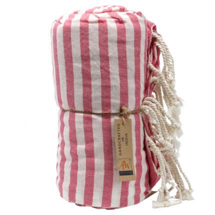 Cotton Pario Towel - 100x180 cm - Hot Pink