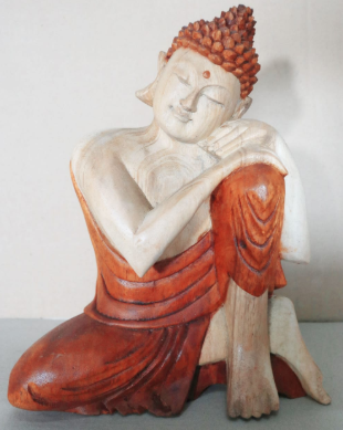 Hand Carved Buddha Statue - 25cm Thinking / Hand Carved Buddha Statue 25cm Thinking 1 1