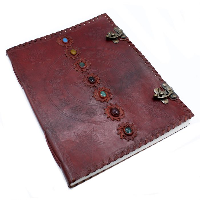 Huge 7 Chakra Leather Book - 10x13 (200 pages) / Huge 7 Chakra Leather Book 10x13 200 pages 1