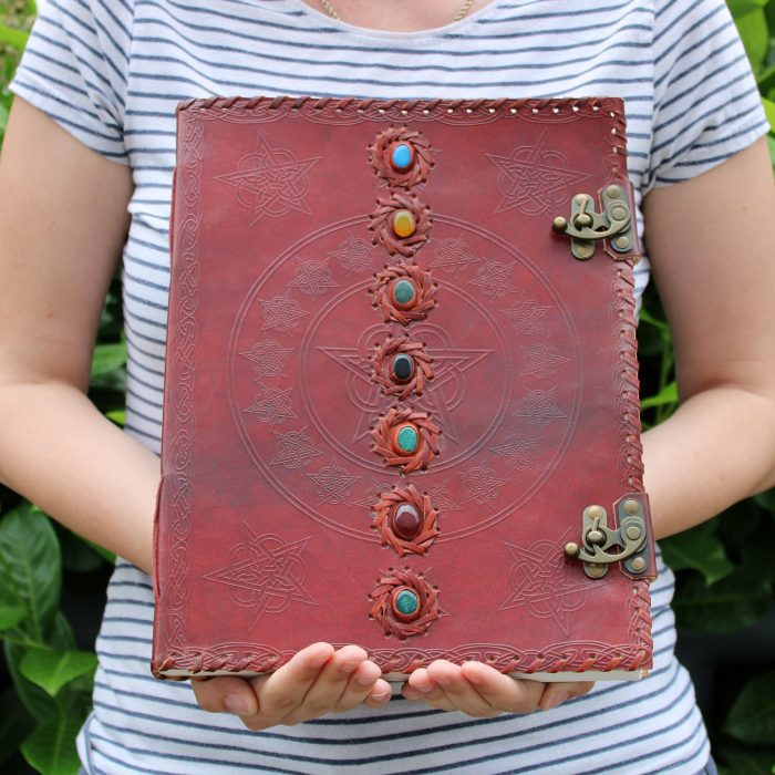 Huge 7 Chakra Leather Book - 10x13 (200 pages) / Huge 7 Chakra Leather Book 10x13 200 pages 2