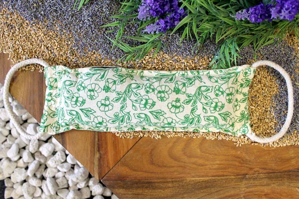 Natural Cotton Wheat Bags - Green