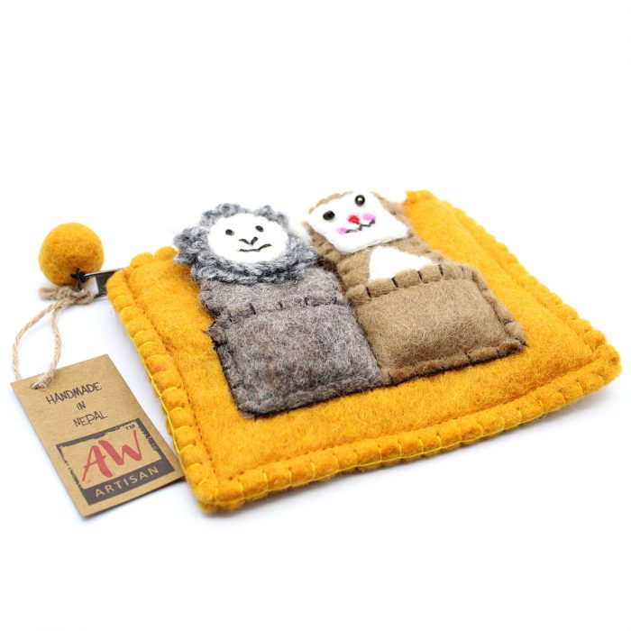 Pouch with Finger Puppets - Bear & Sheep / Pouch with Finger Puppets Bear Sheep 1