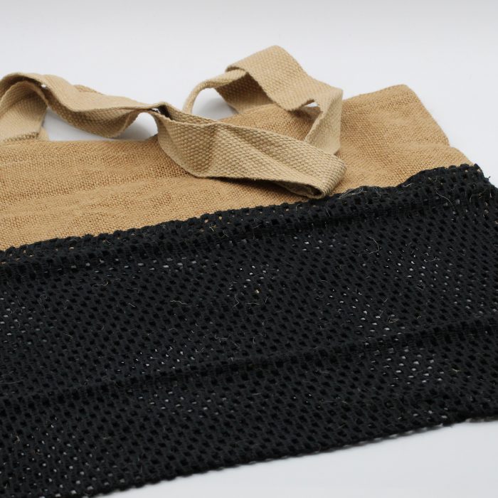 Pure Soft Jute and Cotton Mesh Bag - Black / Pure Soft Jute and Cotton Mesh Bag Black 1 1