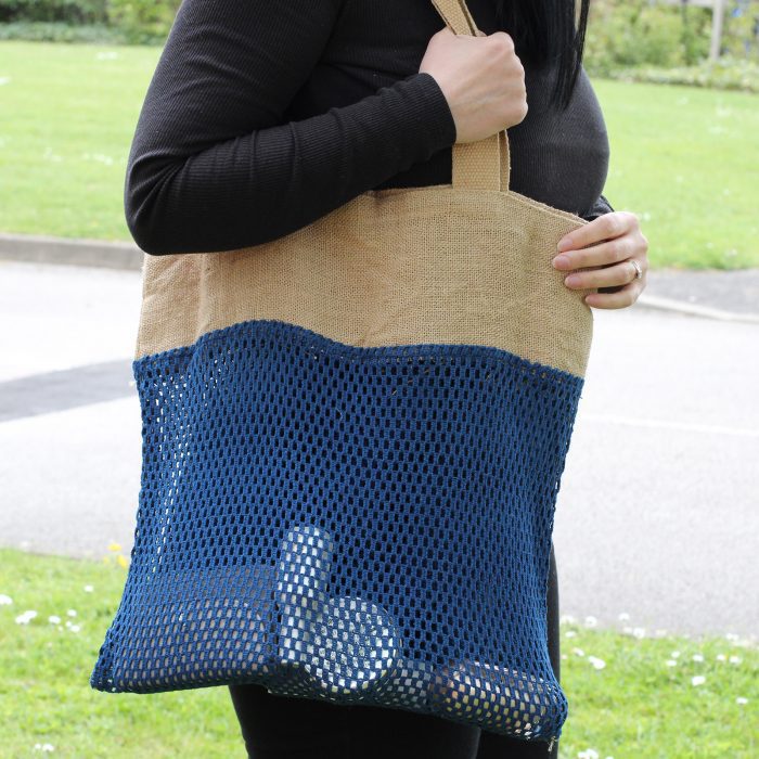 Pure Soft Jute and Cotton Mesh Bag Yes