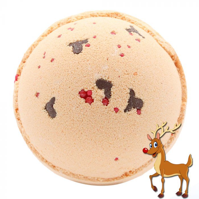 Reindeer and Red Nose Bath Bomb - Toffee & Caramel