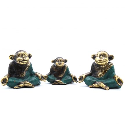 Set of 3 - Family of Yoga Monkeys (asst sizes)