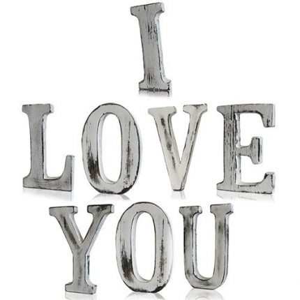 Shabby Chic Letters - I LOVE YOU (8)