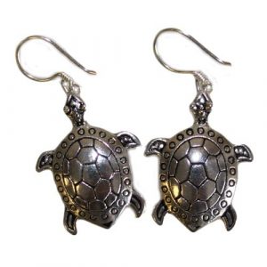 Silver Earrings - Turtles