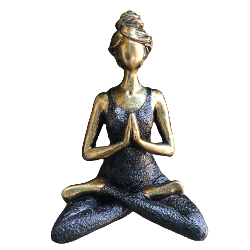 Yoga Lady Figure - Bronze & Black 24cm / Yoga Lady Figure Bronze Black 24cm 2