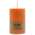 Pure Olive Wax Candle 90x60 - Orange