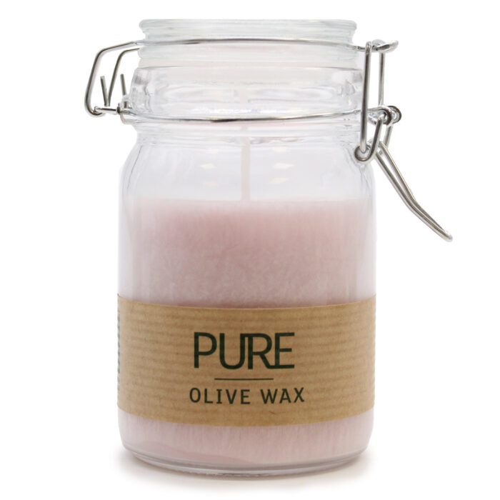 Pure Olive Wax Jar Candle 120x70 - Antique Rose