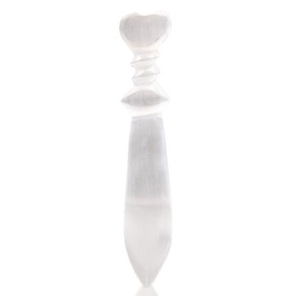 Selenite Lrg Ritual Knife - Spiral (25cm)