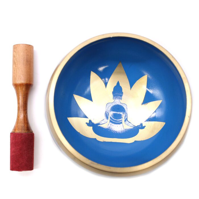 Lrg Yoga Moves Singing Bowl Set- White/Blue 14cm / Lrg Yoga Moves Singing Bowl Set WhiteBlue 14cm 1