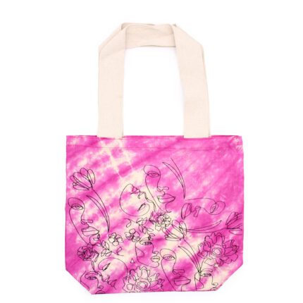 Tye-Dye Cotton Bag (6oz) - 38x42x12cm - Pretty Face - Magento - Natural Handle